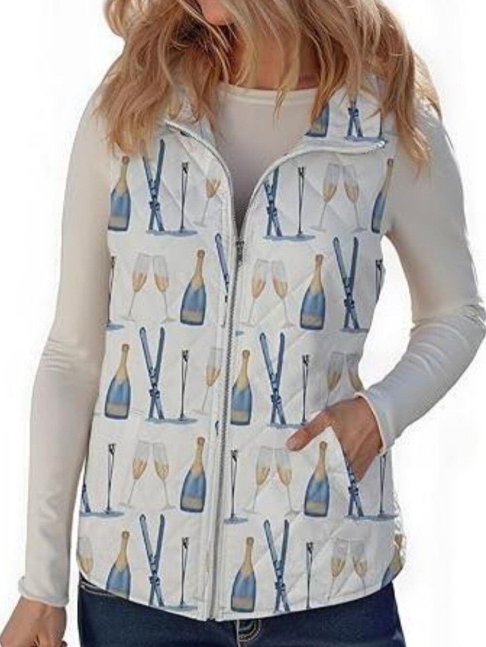 SHESHOW quilted vest XL